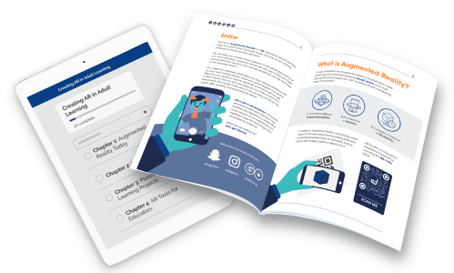 Participant Handbook with tablet on table