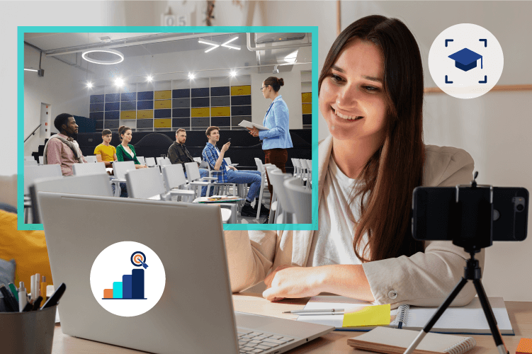 Masterclass_attendace professional girl connected in computing studying at Mindsed company